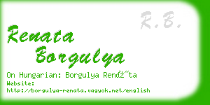 renata borgulya business card